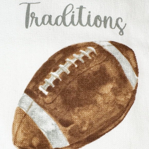 NEW Colordrift TAILGATES TRADITIONS AND TOUCHDOWNS Football Kitchen Towel Set/2 - Picture 4 of 5